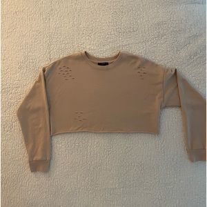 Forever 21 cropped crew neck sweater